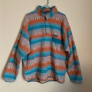 Patagonia printed synchilla snap-T laughing waters